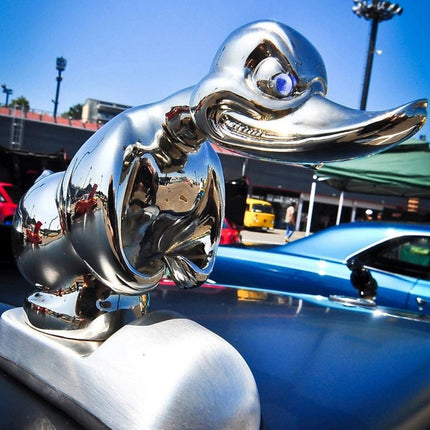 Adventure Duck | Rubber Hood Ornament with Chrome Finish | Unique Emblem for Car Enthusiasts 7