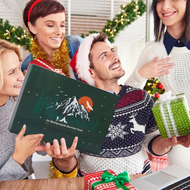 Adventure Essentials | Survival Advent Calendar with 24 Outdoor Tools | Compact Kit for Outdoor Enthusiasts 1