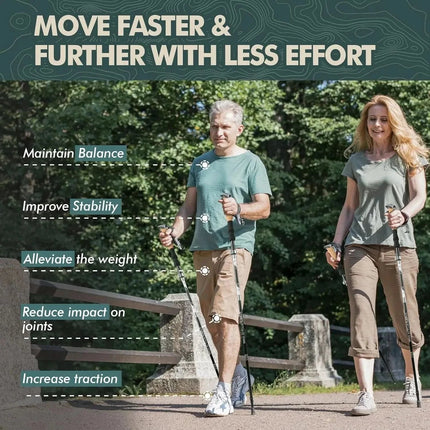 Adventure Gear | Adjustable Trekking Poles with Lightweight Design | Perfect Hiking Support for Stability and Comfort 2