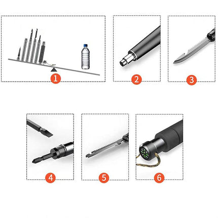 Adventure Gear | Collapsible Hiking Pole with Customizable Accessories | Lightweight Trekking Support for All Terrains 2