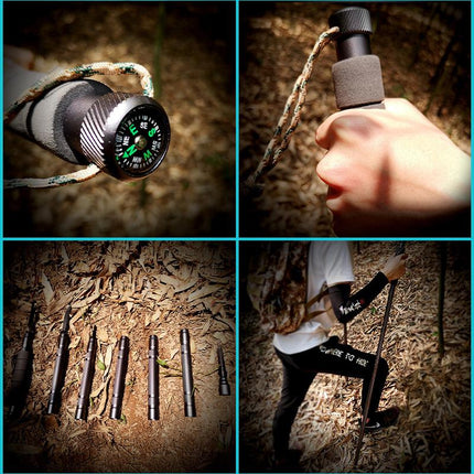Adventure Gear | Collapsible Hiking Pole with Customizable Accessories | Lightweight Trekking Support for All Terrains 6