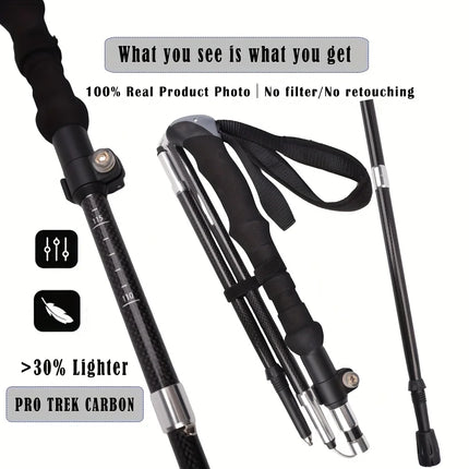 Adventure Gear | Lightweight Carbon Fiber Trekking Poles with Quick Flip Lock | Adjustable Hiking Sticks for Stability and Comfort 1