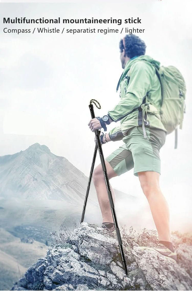 Adventure Gear | Tactical Hiking Pole with Multi-Tool Functionality | Lightweight & Durable for Outdoor Preparation 1
