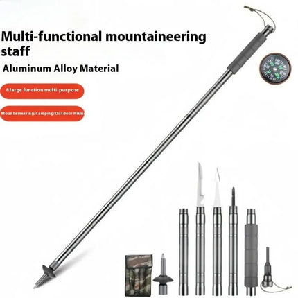 Adventure Gear | Tactical Hiking Pole with Multi-Tool Functionality | Lightweight & Durable for Outdoor Preparation 4
