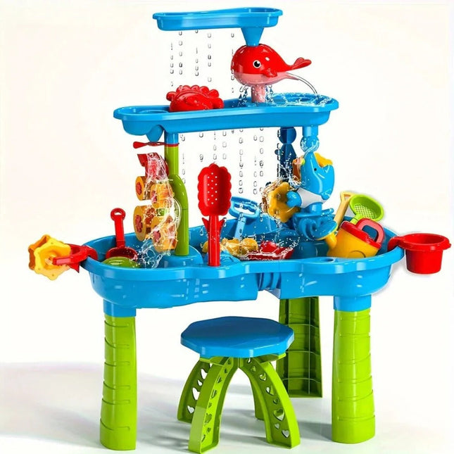 Adventure Play Table | All-in-One Sand and Water Table with Organized Zones | Safe and Durable Outdoor Fun 0