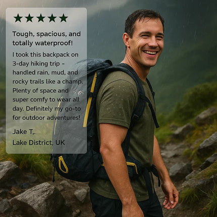 Adventure Ready | 40L Waterproof Hiking Backpack with Ergonomic Design | Lightweight and Spacious for Outdoor Adventures 4