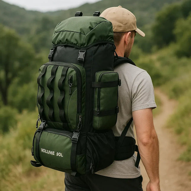 Adventure Ready | 90L Waterproof Hiking Backpack with Ergonomic Support | Ultralight Design for Multi-Day Treks 0