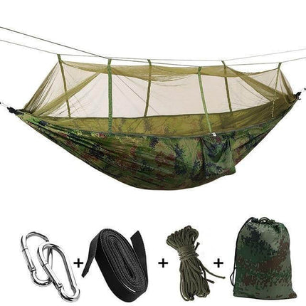 Adventure Ready | Camping Hammock with Mosquito Net & Heavy-Duty Design | Lightweight & Breathable for Outdoor Comfort 11