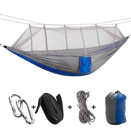 Adventure Ready | Camping Hammock with Mosquito Net & Heavy-Duty Design | Lightweight & Breathable for Outdoor Comfort 12