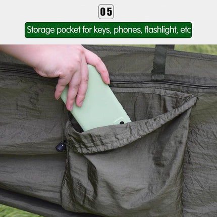 Adventure Ready | Camping Hammock with Mosquito Net & Heavy-Duty Design | Lightweight & Breathable for Outdoor Comfort 4
