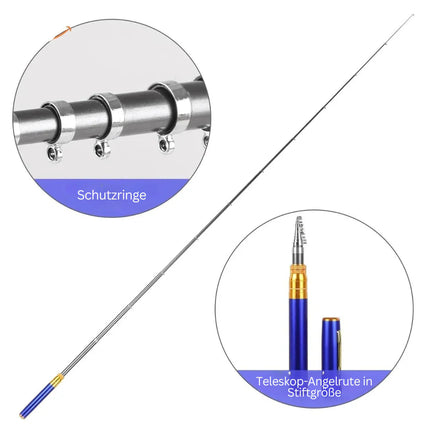 Adventure Ready | Compact Fishing Set with Telescopic Rod | Lightweight Design for On-the-Go Anglers 5