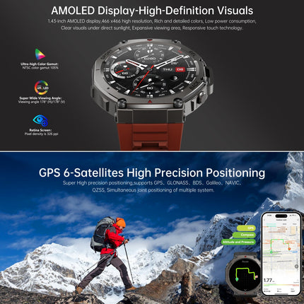 Adventure Ready | GPS Smartwatch with 5 ATM Waterproof Rating | Rugged Design for Outdoor Enthusiasts 3