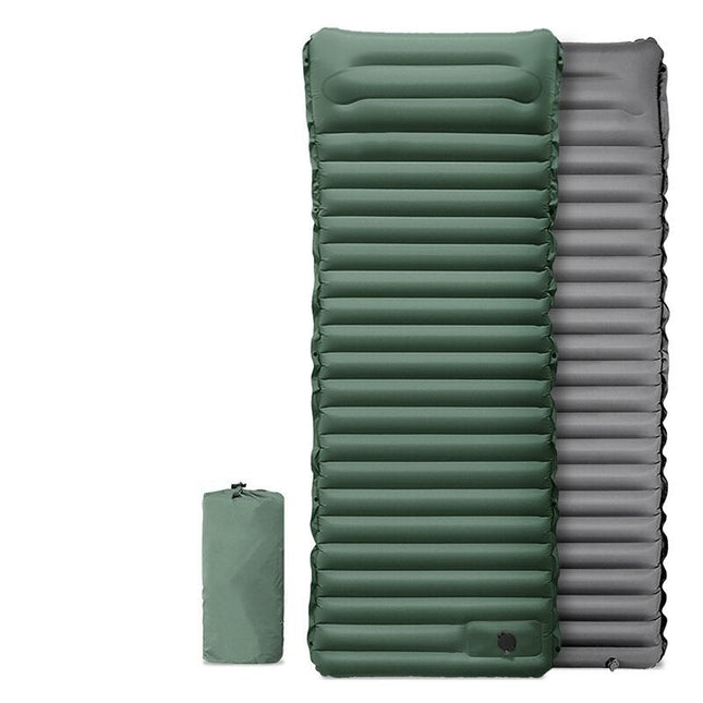 Adventure Ready | Inflatable Camping Mattress with Built-in Foot Pump | Waterproof & Portable for Outdoor Comfort 0