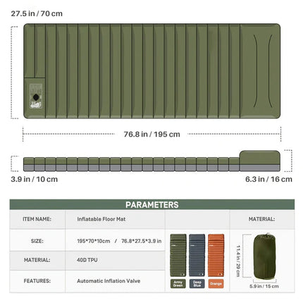 Adventure Ready | Inflatable Camping Mattress with Integrated Foot Pump | Portable Comfort for Outdoor Sleep 5