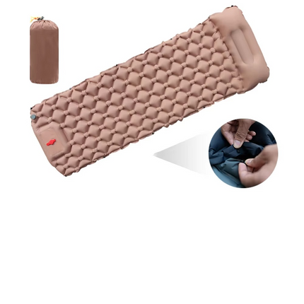 Adventure Ready | Inflatable Camping Sleeping Pad with Built-in Pillow | Lightweight Self-Inflating Air Cushion for Comfort 10