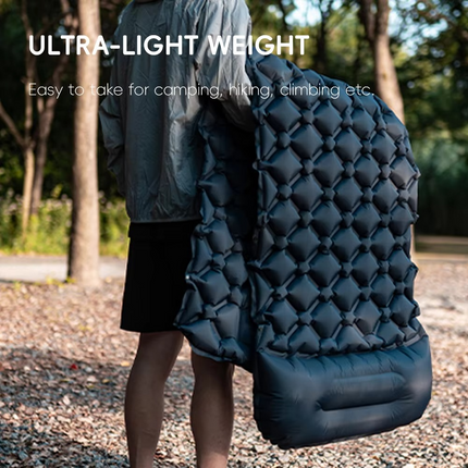 Adventure Ready | Inflatable Camping Sleeping Pad with Built-in Pillow | Lightweight Self-Inflating Air Cushion for Comfort 2
