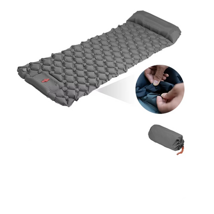 Adventure Ready | Inflatable Camping Sleeping Pad with Built-in Pillow | Lightweight Self-Inflating Air Cushion for Comfort 8