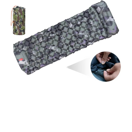 Adventure Ready | Inflatable Camping Sleeping Pad with Built-in Pillow | Lightweight Self-Inflating Air Cushion for Comfort 9