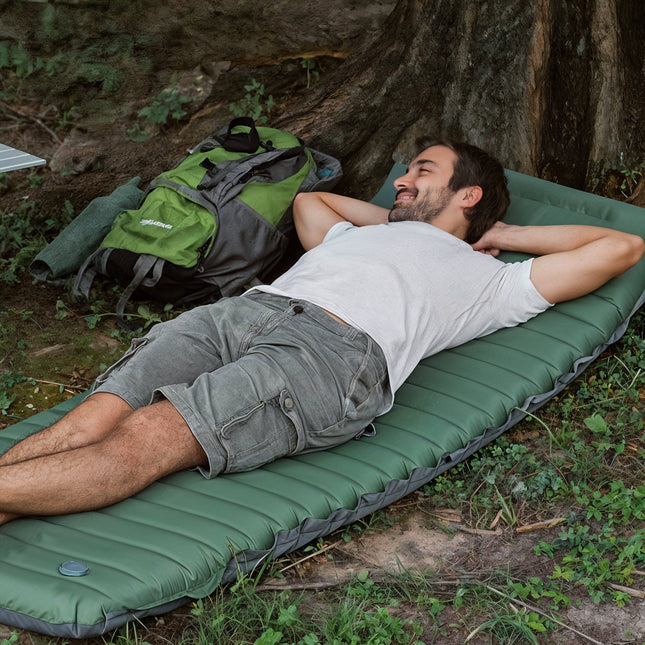 Adventure Ready | Inflatable Portable Mattress with Built-In Foot Pump | Lightweight Design for Ultimate Comfort 0