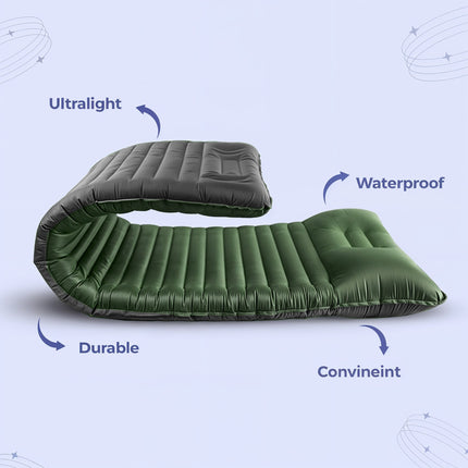 Adventure Ready | Inflatable Portable Mattress with Built-In Foot Pump | Lightweight Design for Ultimate Comfort 3