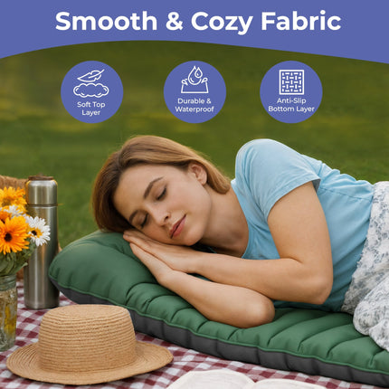 Adventure Ready | Inflatable Portable Mattress with Built-In Foot Pump | Lightweight Design for Ultimate Comfort 6