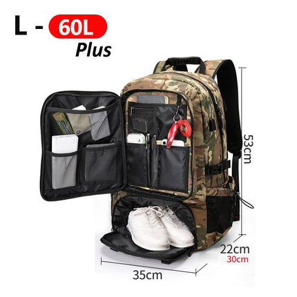 Adventure Ready | Large Capacity Travel Backpack with Water-Resistant Design | Ideal for Hiking and Camping 7