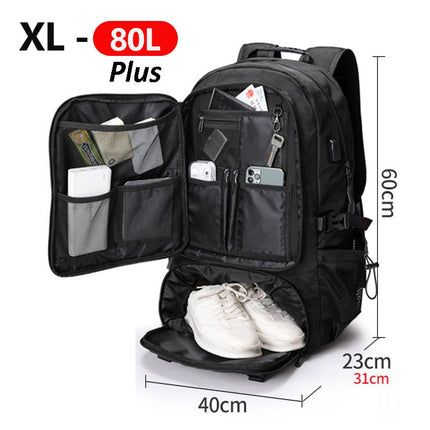 Adventure Ready | Large Capacity Travel Backpack with Water-Resistant Design | Ideal for Hiking and Camping 8