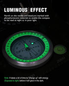 Adventure Ready | Military Compass with Waterproof Aluminum Alloy & Clinometer | Essential Tool for Hiking and Camping 0