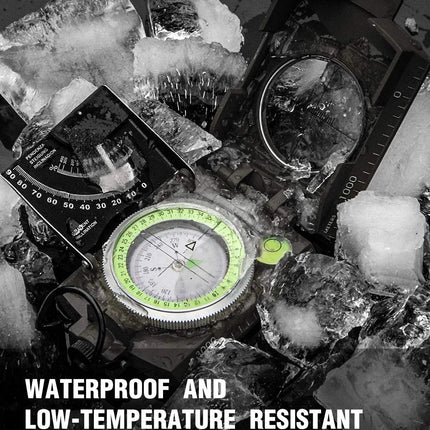 Adventure Ready | Military Compass with Waterproof Aluminum Alloy & Clinometer | Essential Tool for Hiking and Camping 1