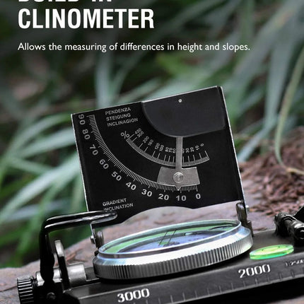 Adventure Ready | Military Compass with Waterproof Aluminum Alloy & Clinometer | Essential Tool for Hiking and Camping 3