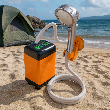 Adventure Ready | Portable Outdoor Shower Pump with USB Charging | Compact Solution for Refreshing Showers Anywhere 0
