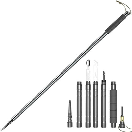 Adventure Ready | Tactical Hiking Pole with Multi-Tool Functionality | Lightweight & Foldable for Outdoor Adventures 0