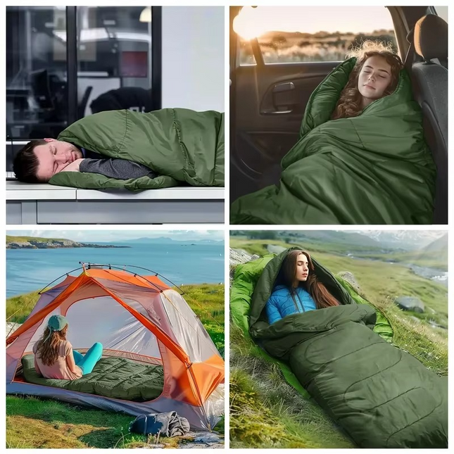 Adventure Ready | Ultralight Waterproof Sleeping Bag for All Seasons | Compact Design for Outdoor Comfort 1