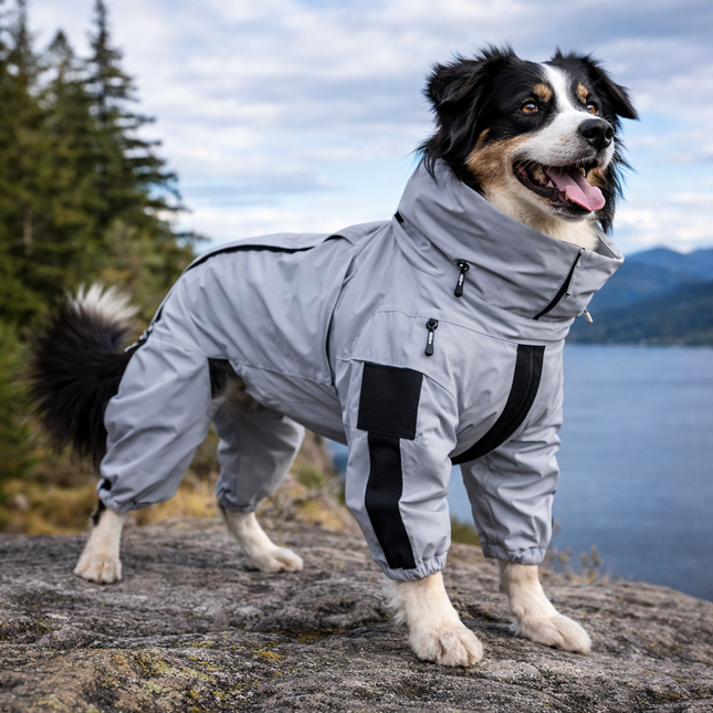 Adventure Ready | Waterproof Dog Rain Coat with Reflective Shell | Lightweight and Breathable Protection for All Weather 1