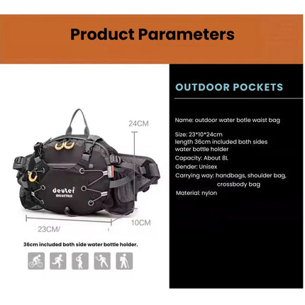 Adventure Ready | Waterproof Hiking Waist Bag with 5L Capacity & Organized Storage for Outdoor Enthusiasts 4