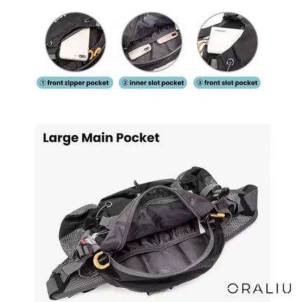 Adventure Ready | Waterproof Hiking Waist Bag with 5L Capacity & Organized Storage for Outdoor Enthusiasts 5