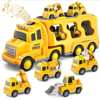 1 large car - 6 small cars / Yellow
