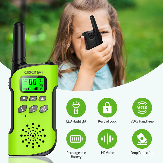 Adventure Talkies | Kids Walkie Talkies with Long Range & Flashlight | Rechargeable Communication for Outdoor Fun 1