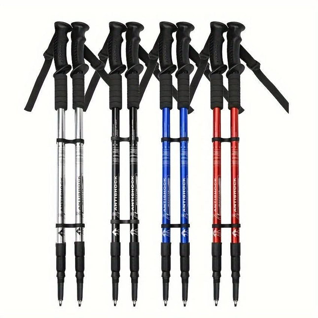Adventure Trek | Adjustable Aluminum Trekking Poles with Shock Absorption | Lightweight Hiking Sticks for Enhanced Stability 1