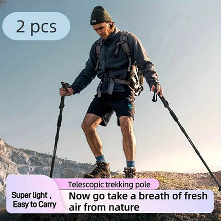 Adventure Trek | Adjustable Aluminum Trekking Poles with Shock Absorption | Lightweight Hiking Sticks for Enhanced Stability 3