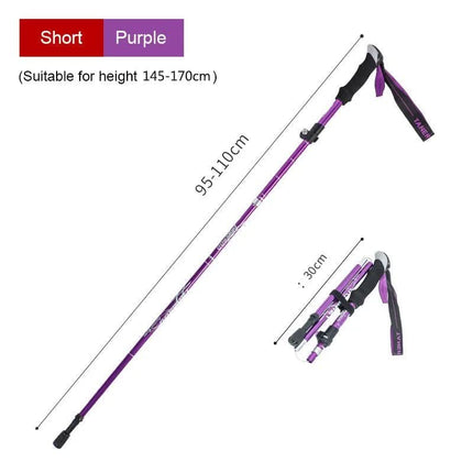 Adventure Trek | Ultralight Telescopic Trekking Poles with Adjustable Length | Durable Support for Hiking and Mountaineering 7