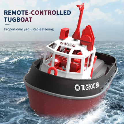 Adventure Tugboat | RC Boat with Dual Motors & Long-Range Control | Durable Design for Thrilling Water Play 0