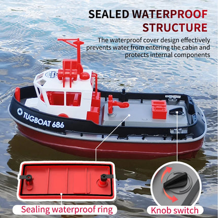 Adventure Tugboat | RC Boat with Dual Motors & Long-Range Control | Durable Design for Thrilling Water Play 7