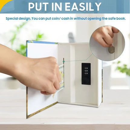 Book Safe Box with Key or Combination Lock, Small Safe for Travel – image 5