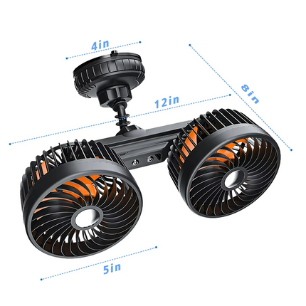 AeroBreeze | Portable Car Fan with 4000 mAh Battery | 3 Speed Settings for Ultimate Comfort 0
