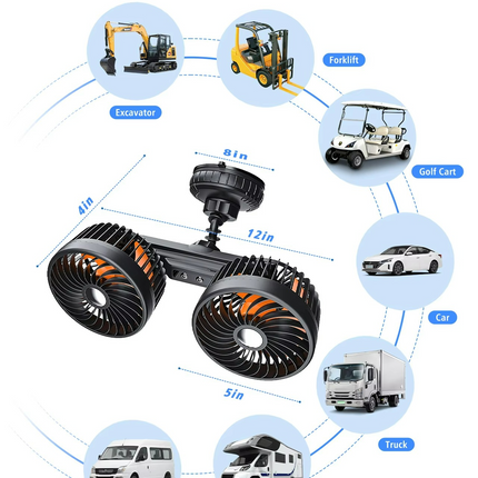 AeroBreeze | Portable Car Fan with 4000 mAh Battery | 3 Speed Settings for Ultimate Comfort 6