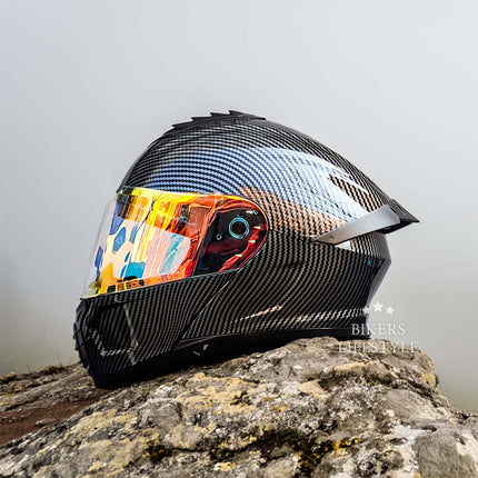 AeroGuard | Motorcycle Helmet with Dual-Lens Design & Certified Safety | Comfortable Fit for Enhanced Protection 0