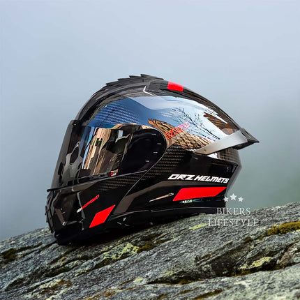 AeroGuard | Motorcycle Helmet with Dual-Lens Design & Certified Safety | Comfortable Fit for Enhanced Protection 10