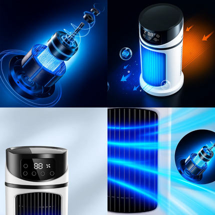 Aeromist | Portable Air Cooler Humidifier with Rapid Cooling | USB Powered for Desk and Home Comfort 2