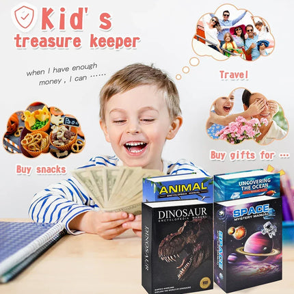 Book Safe Box with Key or Combination Lock, Fake Book Diversion Safe for Cash and Jewelry, Small Safe for Travel